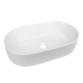Mereo Umývadlo na dosku bez prepadu, 530x315x135 mm, okrúhle, keramické - pre zaslanie na palete