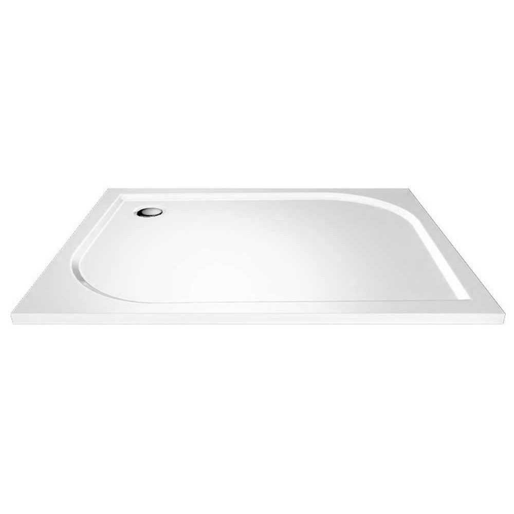 Mereo Sprchový set: LIMA, obdélník, 100x90 cm, chrom ALU, sklo Point, vanička z litého mramoru