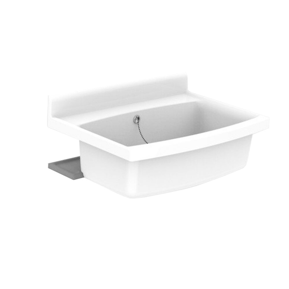 Maxi umyvadlo 700 x 500 x 244 mm, s příslušenstvím, bílé, plastové, vysoce odolné