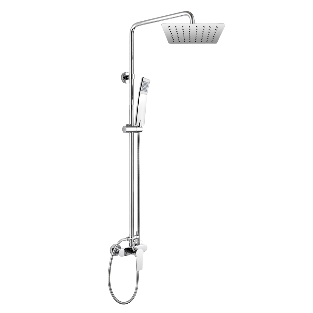 MEREO Dita sprchová baterie s talířovou hranatou slim sprchou, nerez (CBE60104SDD)