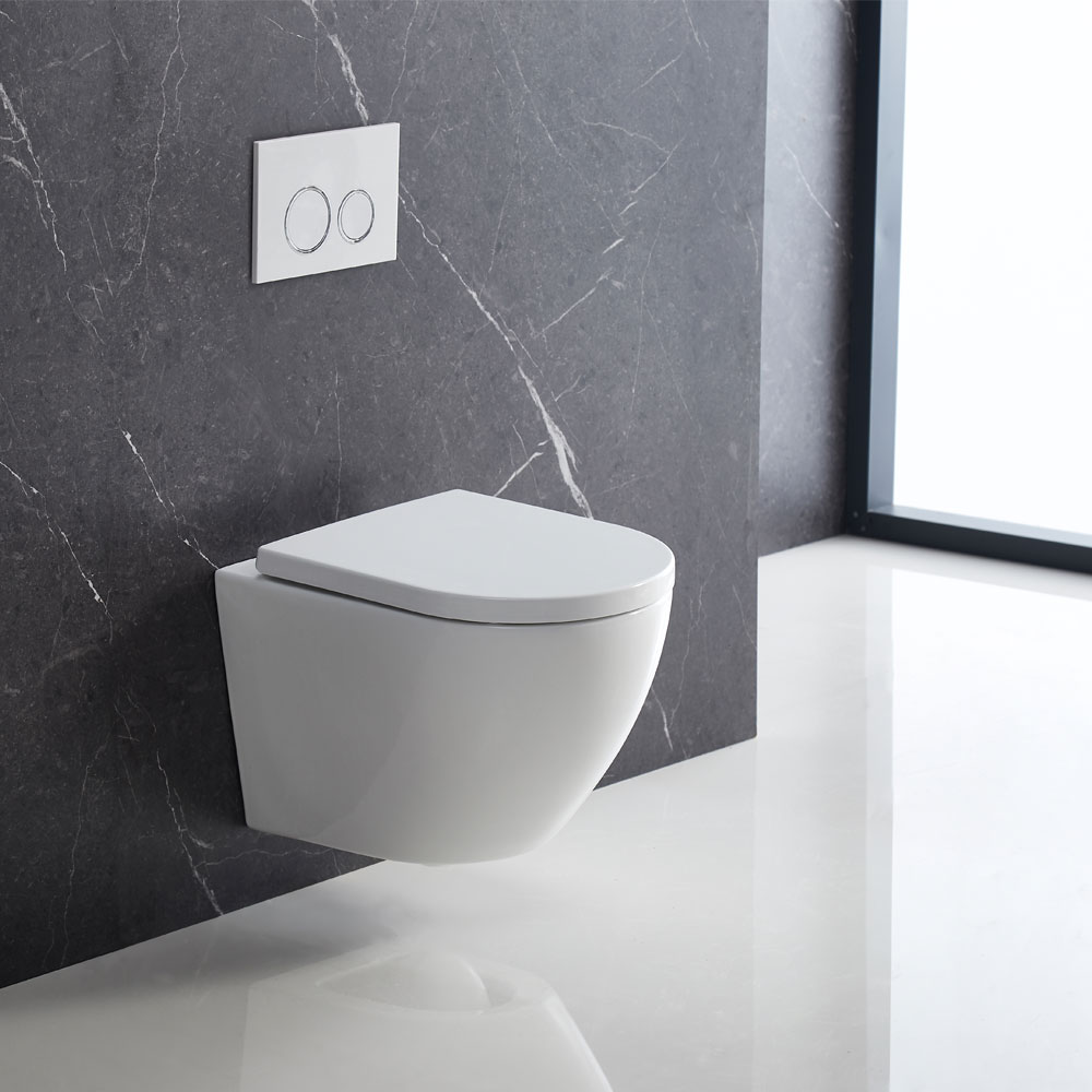 Mereo WC závěsné kapotované, Smart Flush RIMLESS, 490x370x360, keramické, vč. sedátka CSS115SN