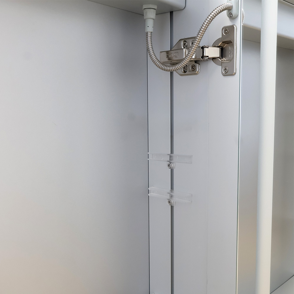 Mereo Siena, koupelnová galerka 60 cm, zrcadlová skříňka, stříbrná