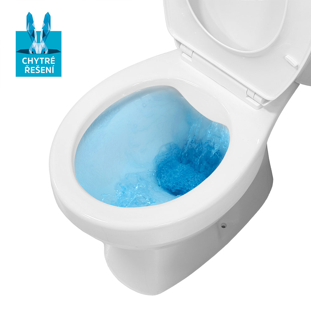 Mereo WC kombi, RIMLESS, zadní odpad s armaturou, 12 ks