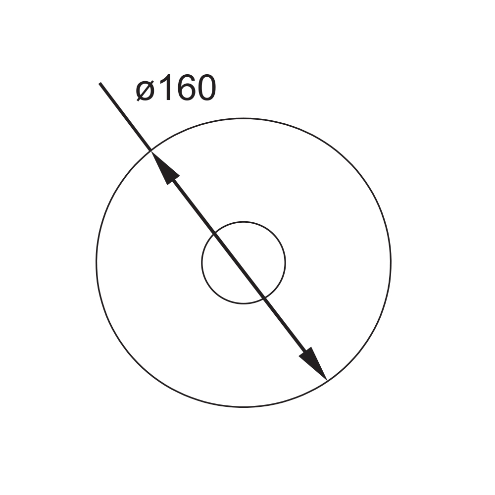 MEREO Sprchová podomítková baterie bez přepínače, Viana, Mbox, kulatý kryt, chrom (CBE60105A)