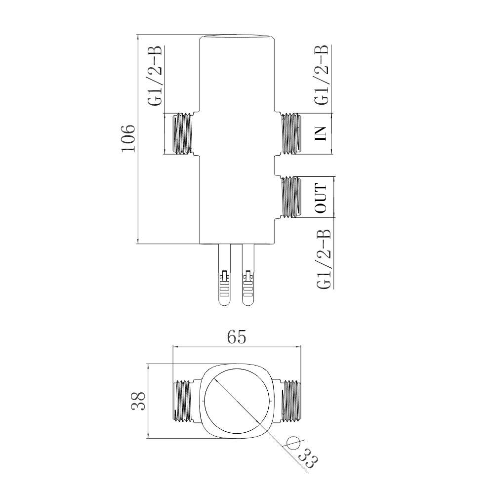 Mereo Přepínač sprchy a horní sprchy pro CB95001S (CB470ST)