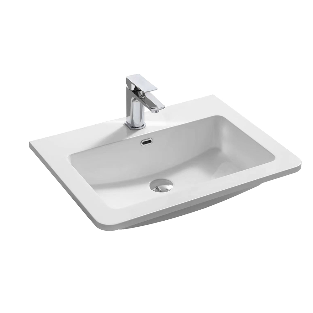 Mereo Nábytkové umyvadlo, 61x46,5x16 cm, litý mramor, bílé