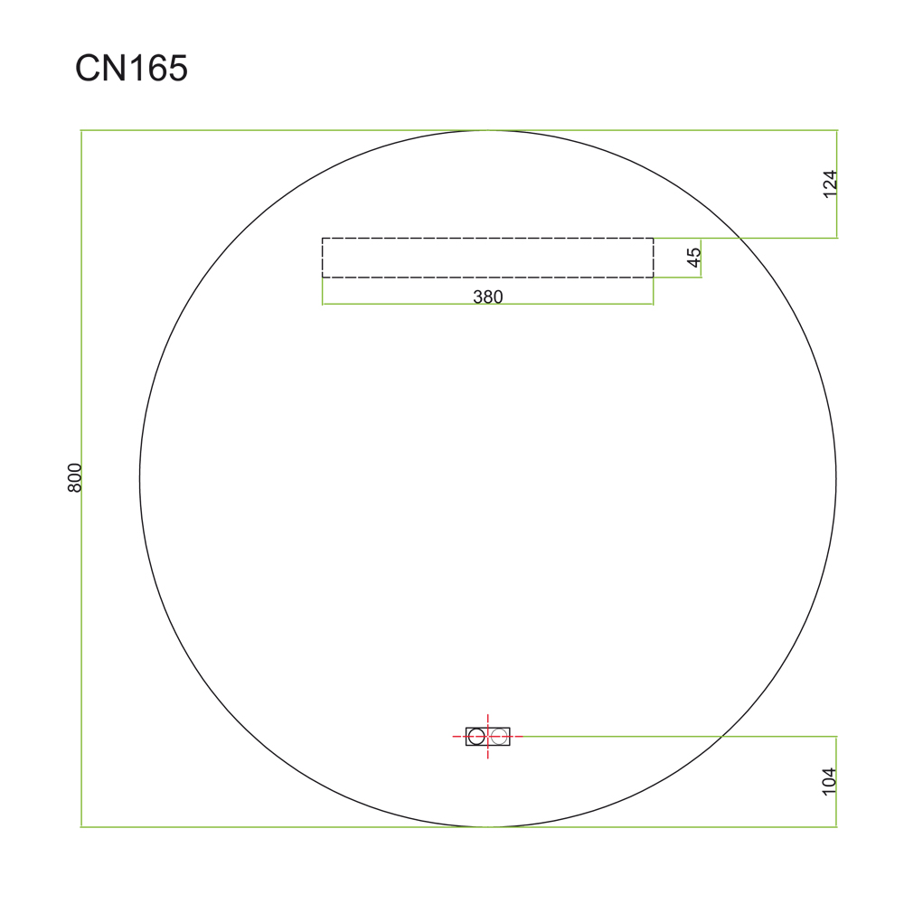 MEREO  Zrcadlo kulaté pr. 80 cm, LED osvětlení (CN165)