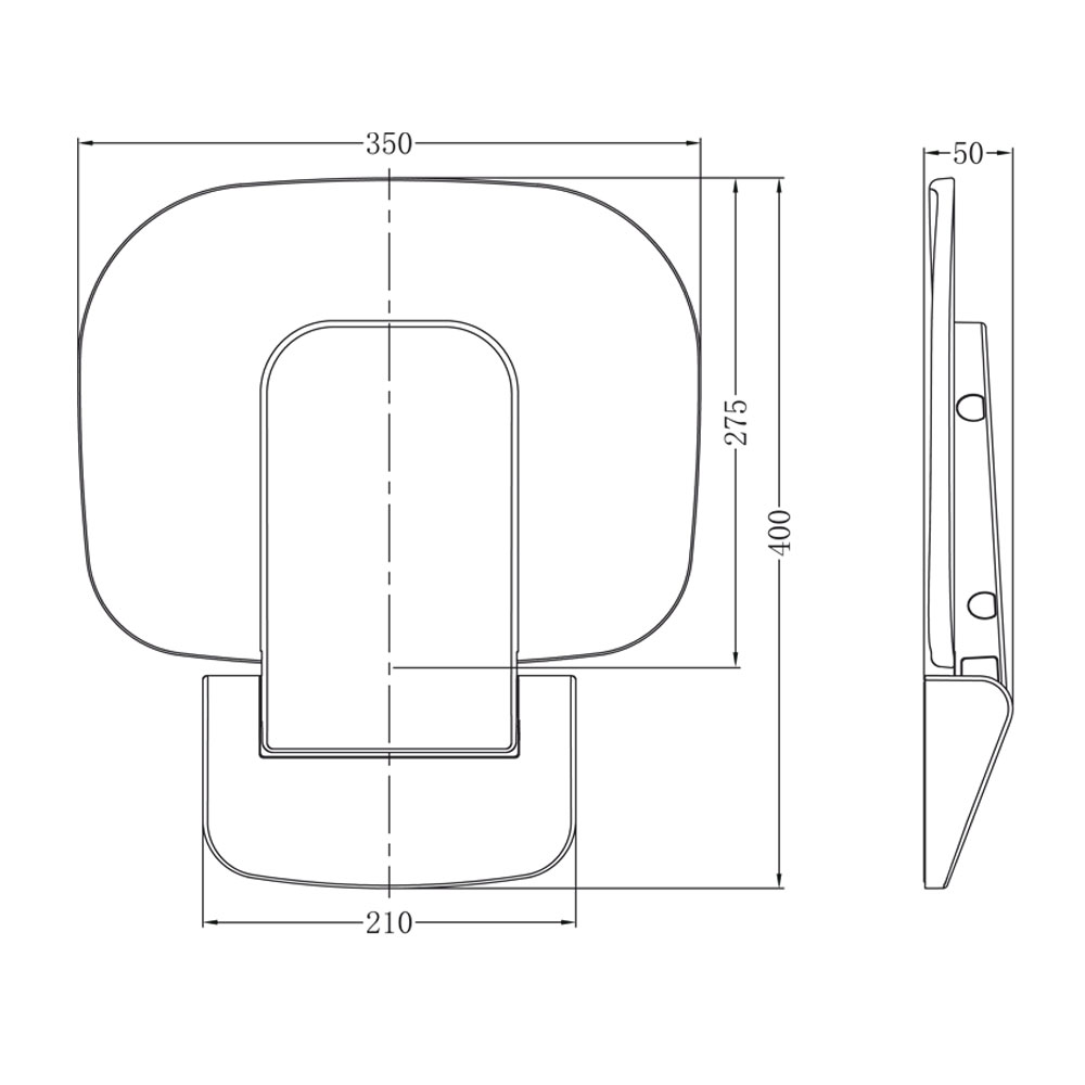 MEREO Sedátko do sprchy, duroplast, bílé (CSS121)