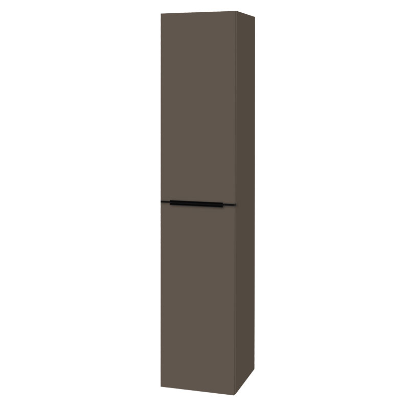 Mereo Mailo, koupelnová skříňka vysoká 170 cm, šedá láva, černé madlo