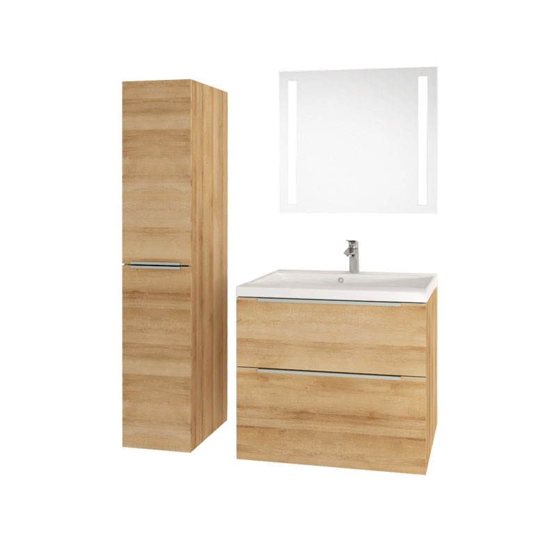 Mereo Mailo, koupelnová skříňka 120 cm, dub Riviera, elox AL madlo (CN523SN)