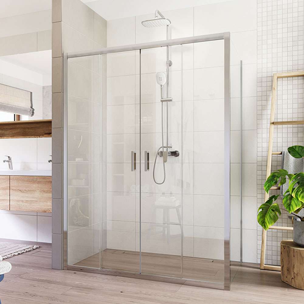 Mereo Sprchový kout, Lima, obdélník, 150x100x190 cm, chrom ALU, sklo Čiré