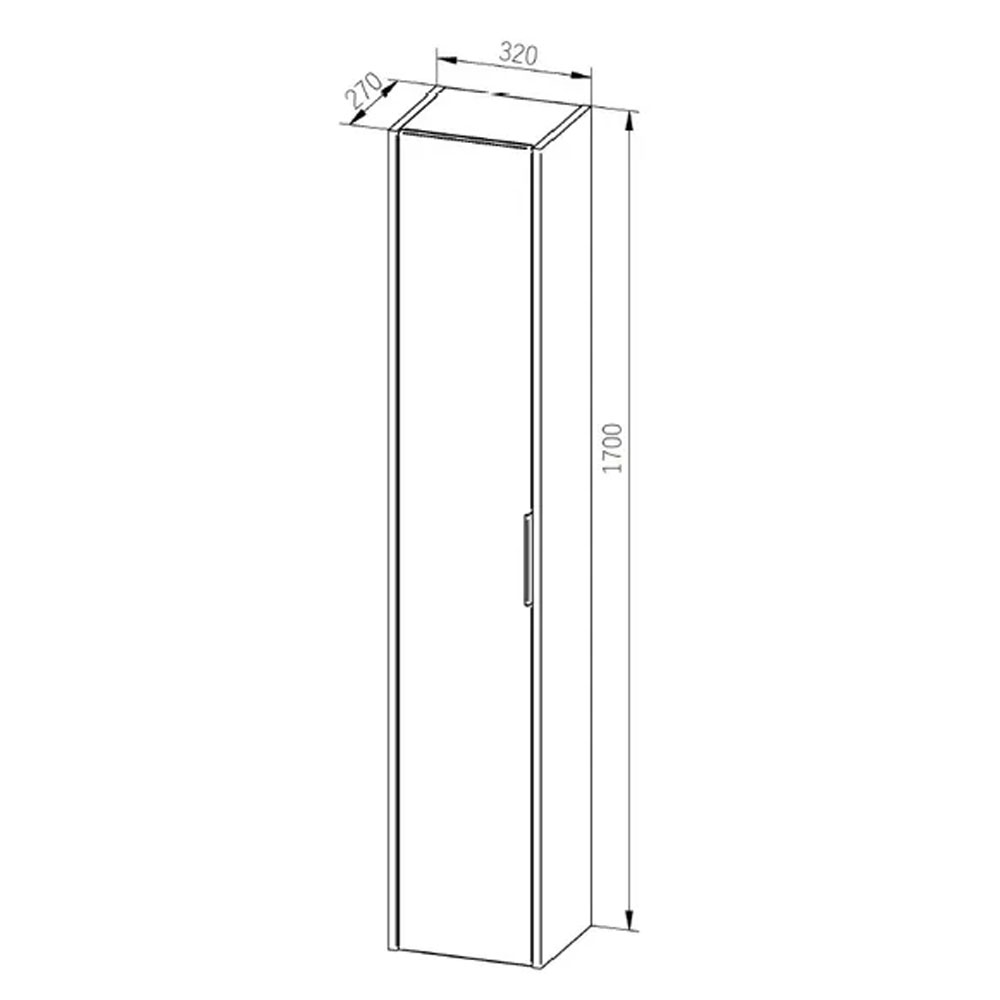 Mereo Vigo, koupelnová skříňka vysoká 170 cm, dub Riviera