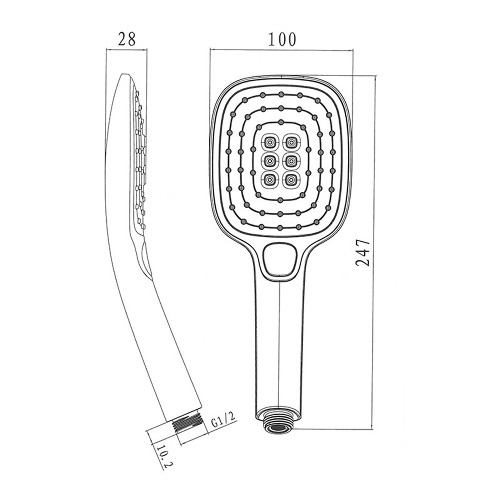 Mereo Ruční sprcha třípolohová 10 x11cm