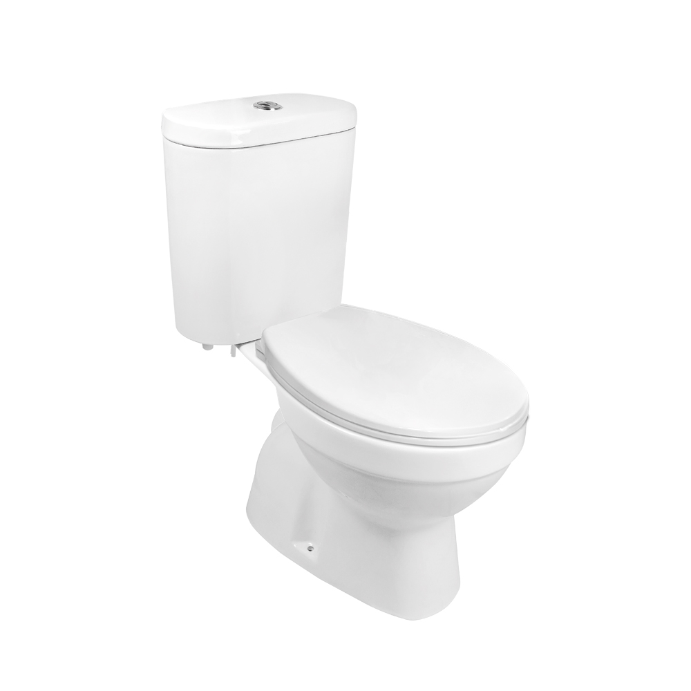 Mereo WC kombi, RIMLESS, spodní odpad s armaturou