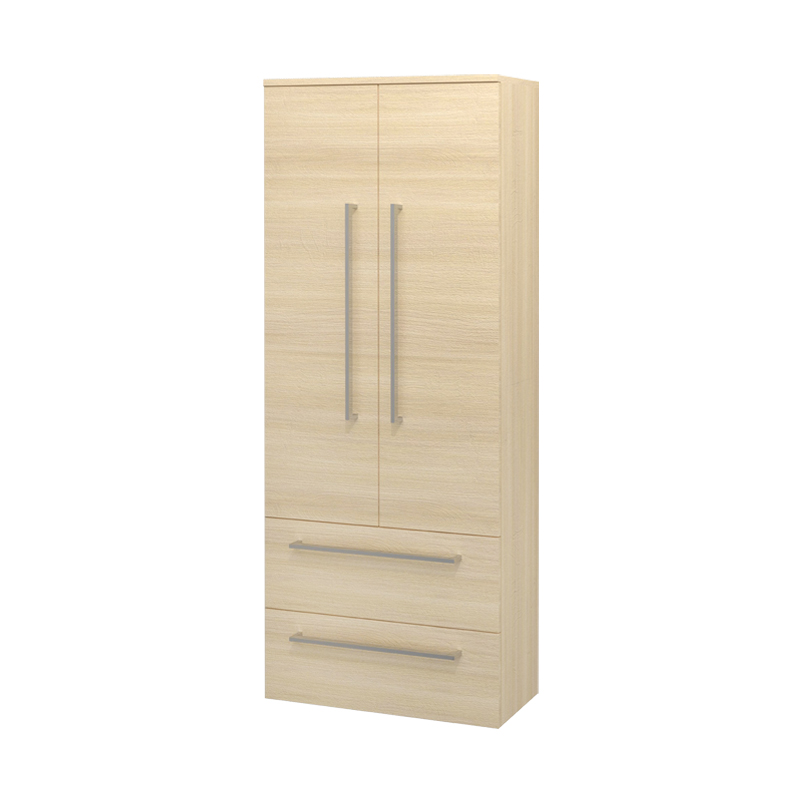 MEREO Bino, koupelnová skříňka vysoká, dvojitá 163 cm, dub Sand Barbera (CN639)