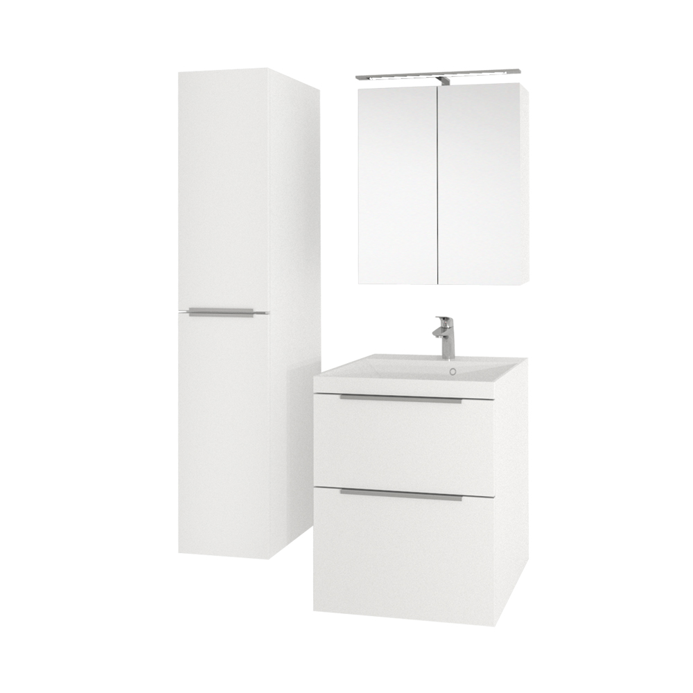 Mereo Mailo, koupelnová skříňka 81cm, bílá, chrom madlo (CN511S)