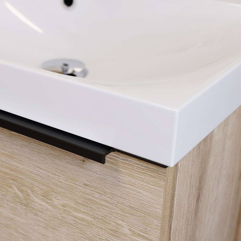 Mereo Mailo, koupelnová skříňka, 60cm, dub Riviera, černé madlo (CN520SBN)