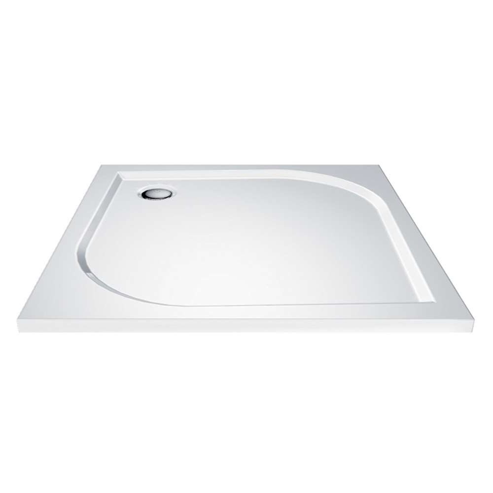 Mereo Čtvercová sprchová vanička, 90x90x3 cm, bez nožiček, litý mramor