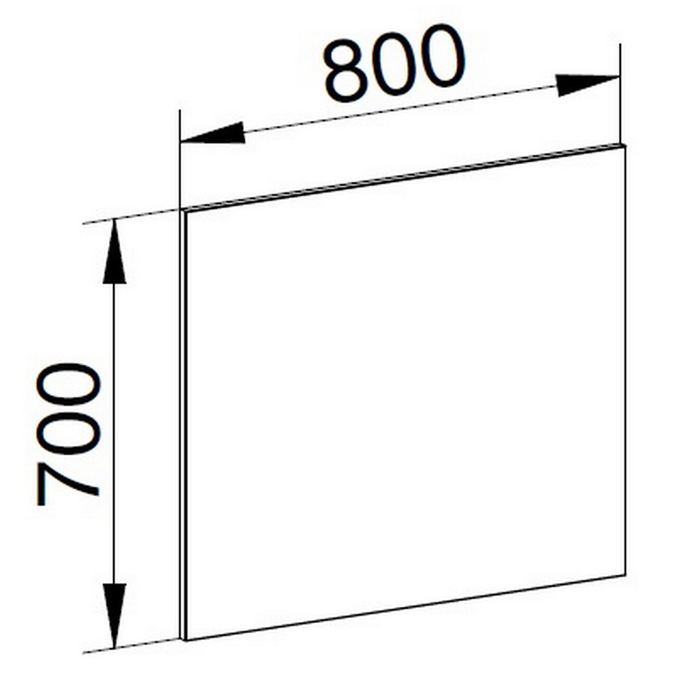 MEREO Zrcadlo 80x70x2 cm (CN693)