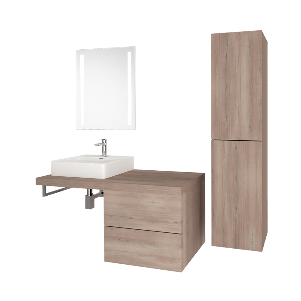 Mereo Umyvadlo na desku i zavěšení s přepadem, 420x425x130 mm, keramické - pro zaslání na paletě