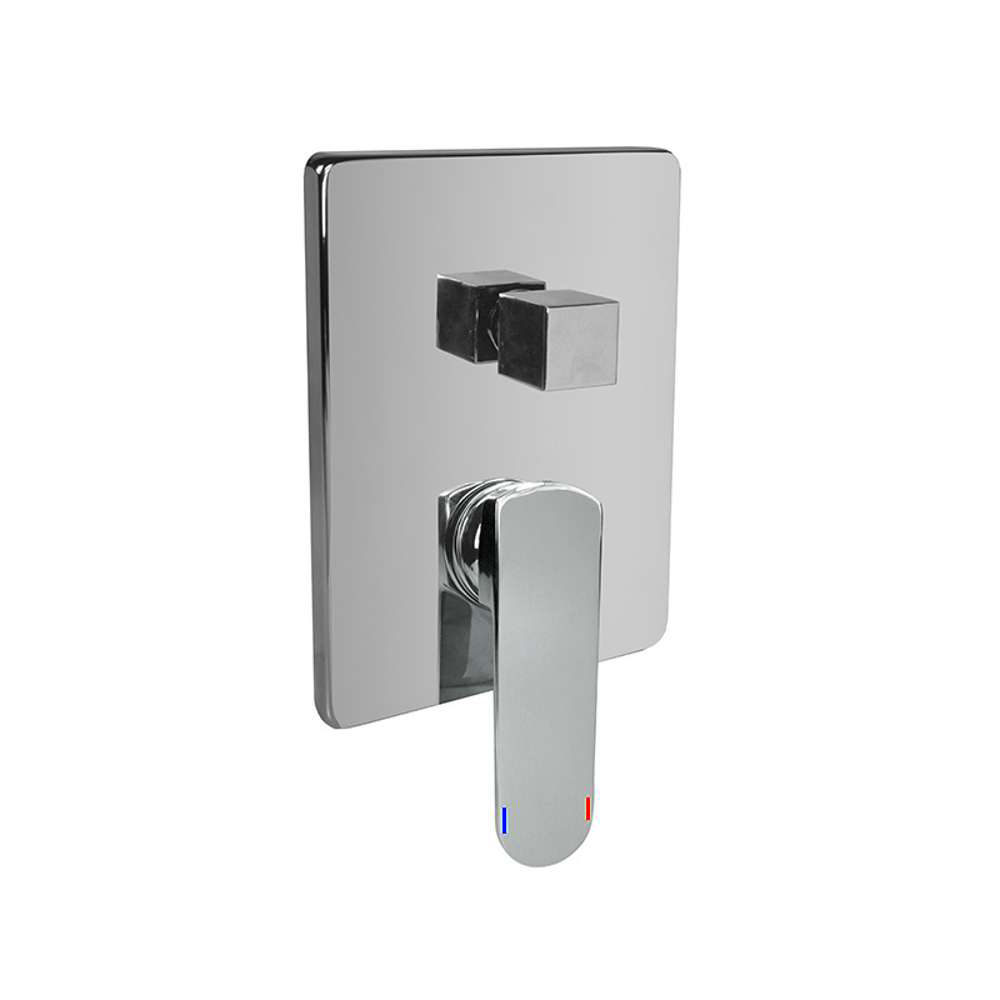 MEREO Sprchová podomítková baterie s trojcestným přepínačem, Mada, Mbox, hranatý kryt, chrom (CBQ60157MC)