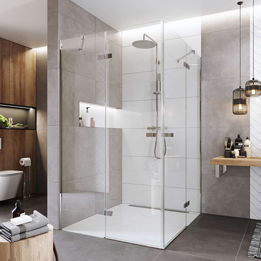 MEREO Sprchový kout, Novea, čtverec, 90x90 cm, chrom ALU, sklo Čiré (CK10215ZVR)