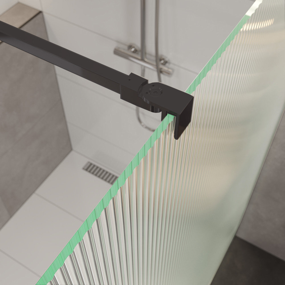 Mereo Sprchová stěna WALK IN, Novea, 120 x 200 cm, black ALU, sklo Line