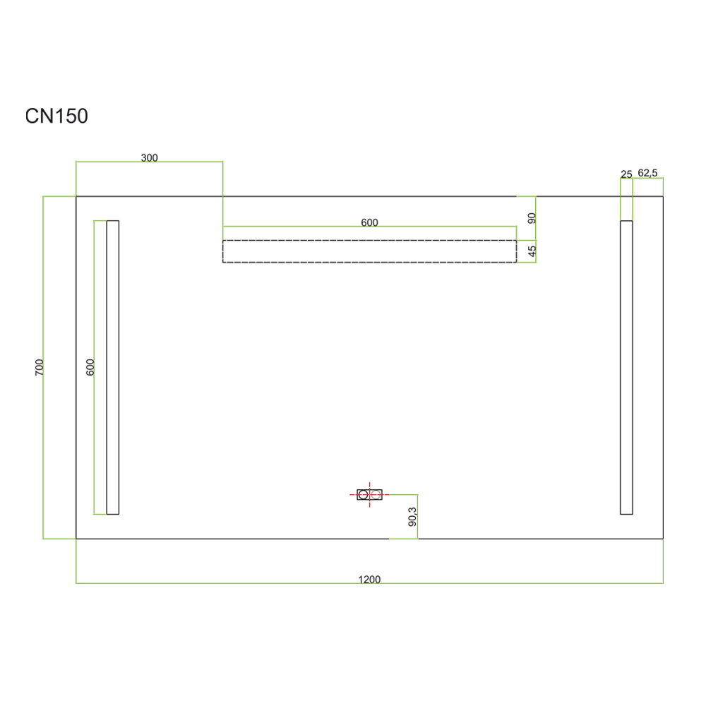 Mereo Zrcadlo 120x70 cm s LED osvětlením a odmlžováním