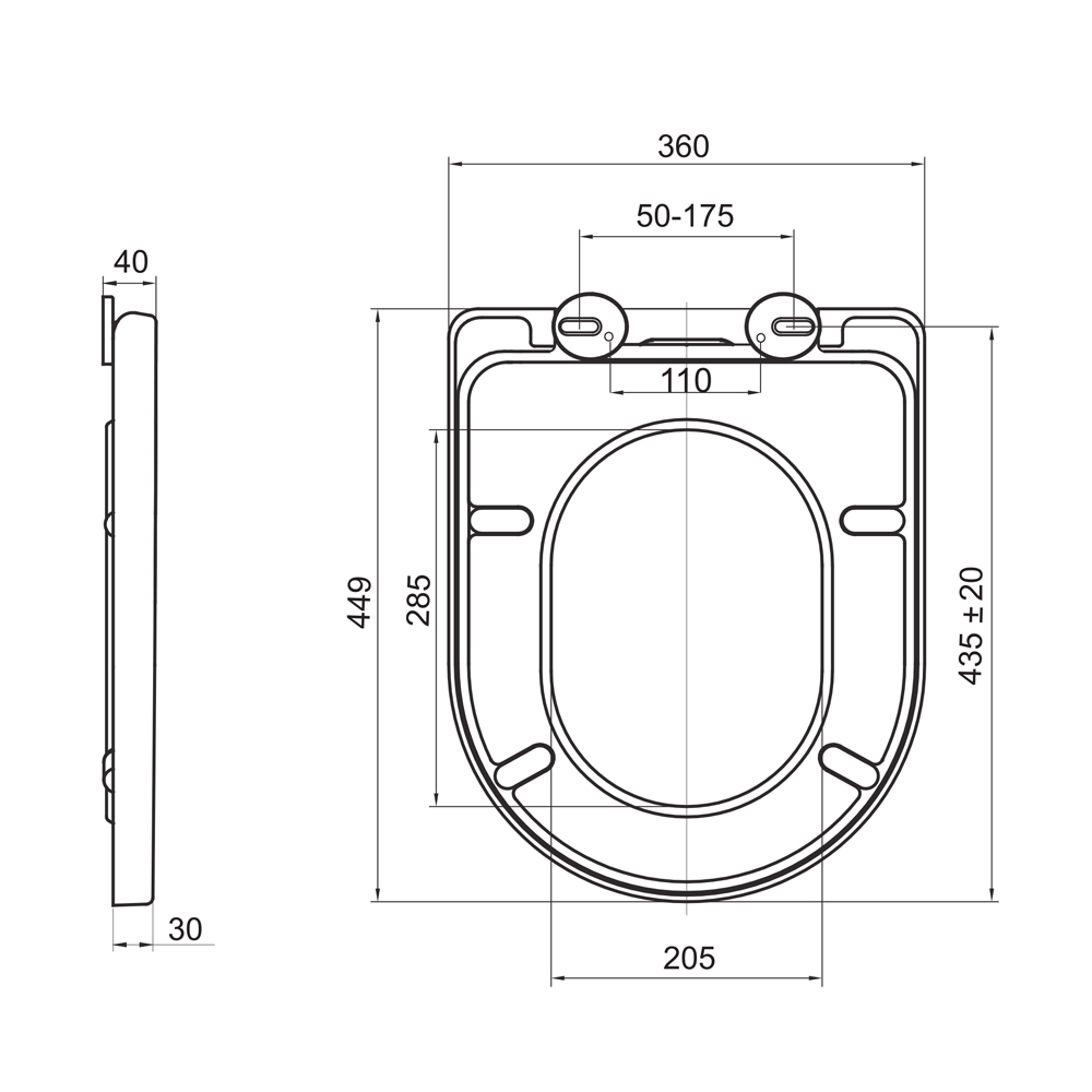 Mereo WC kombi, vario odpad, kapotované, Smart Flush RIMLESS, keramické, vč. sedátka