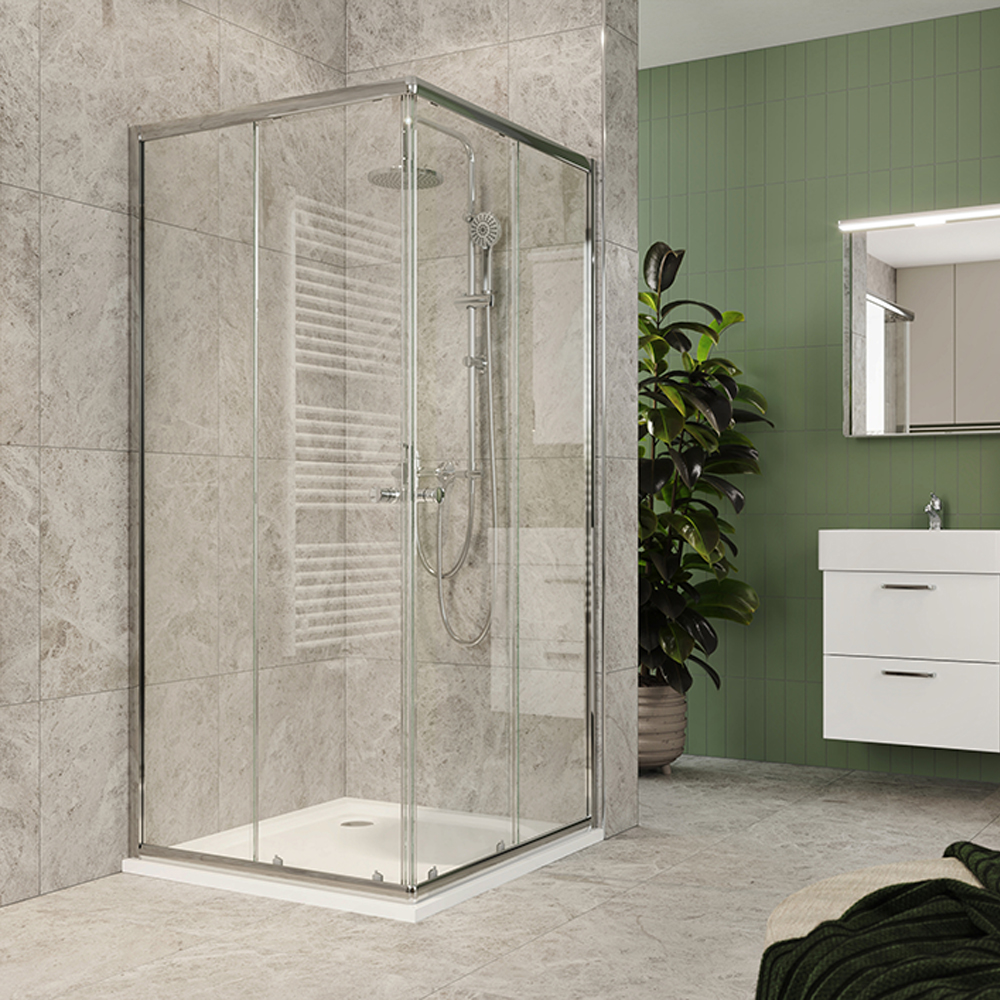 Mereo Sprchový kout, Kora Lite, čtverec, 90 cm,  chrom ALU, sklo Čiré