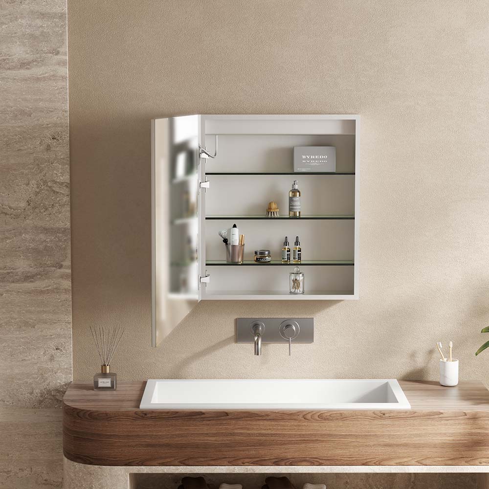 Mereo Siena, koupelnová galerka 60 cm, zrcadlová skříňka, stříbrná