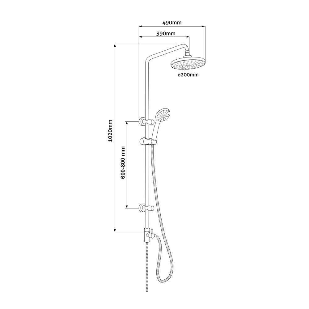 MEREO Sprchová souprava Sonáta a sprchová baterie Sonáta 150 mm (CB609)