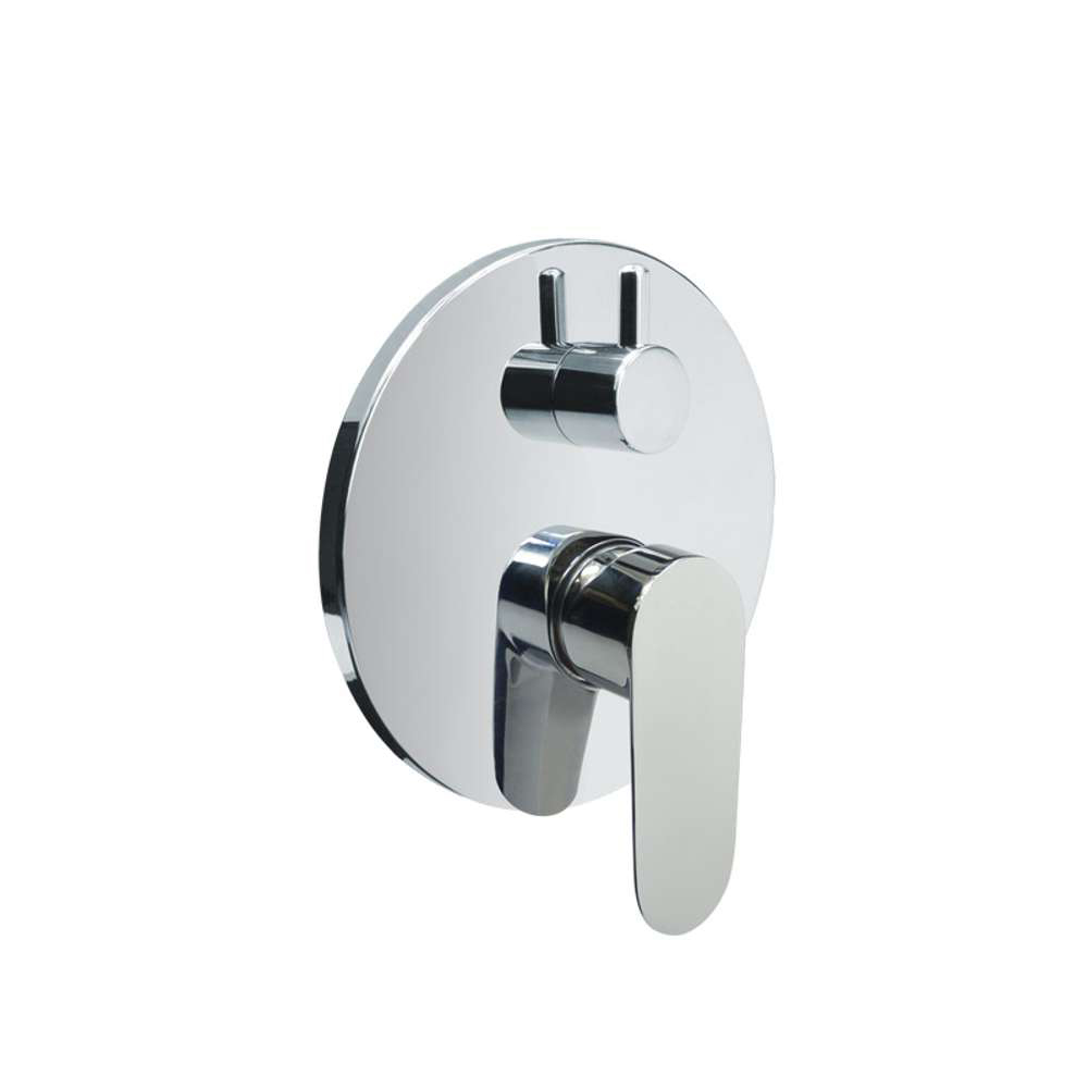 Sprchová podomítková baterie s trojcestným přepínačem, Viana ,Mbox, kulatý kryt, chrom