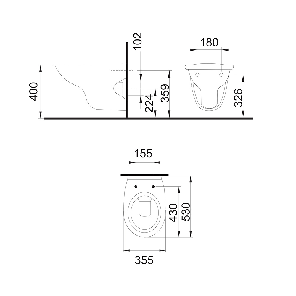 MEREO WC závěsný klozet se soft close sedátkem CSS114S (VSD72)