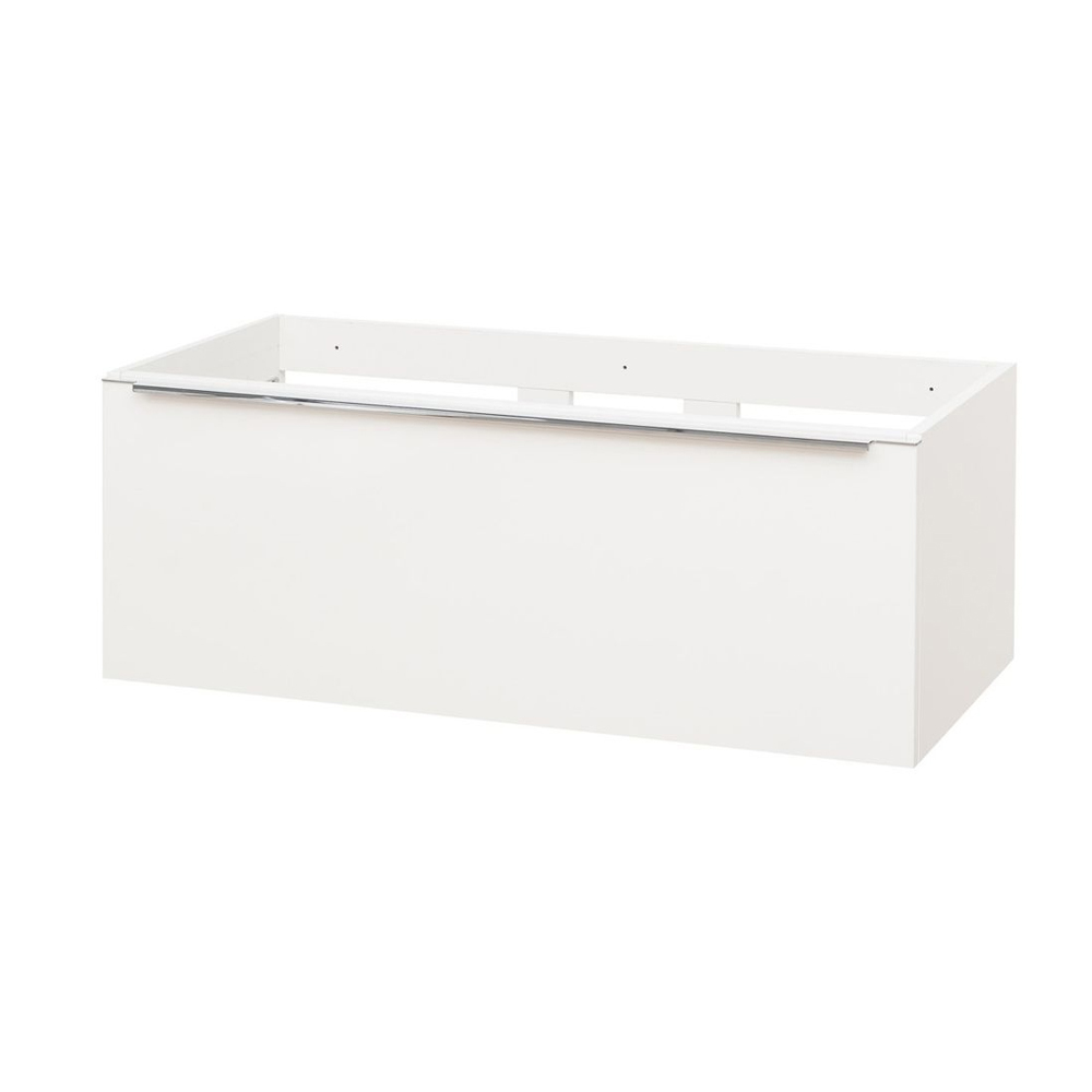 MEREO Mailo, koupelnová skříňka 101 cm, bíla, chrom madlo (CN517S)