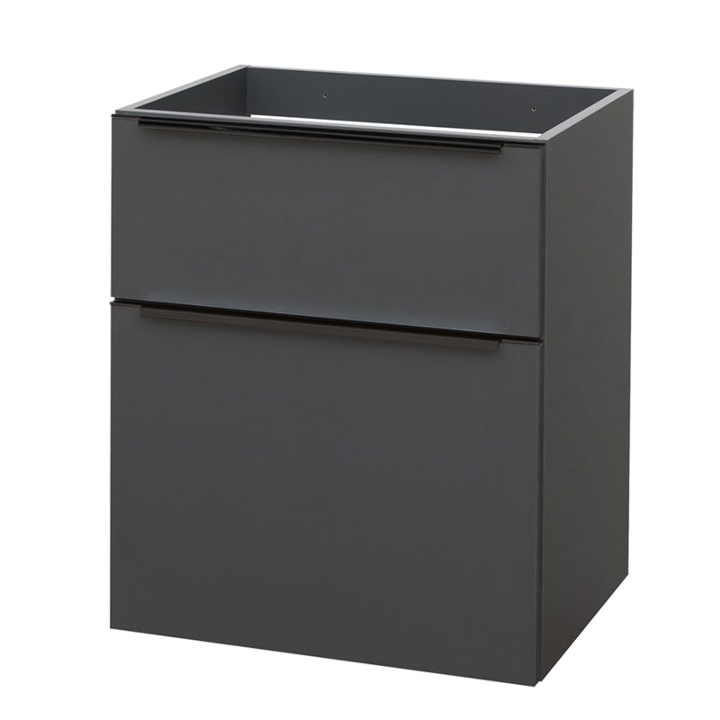 MEREO Mailo, koupelnová skříňka 61 cm, antracit, černé madlo (CN530SB)