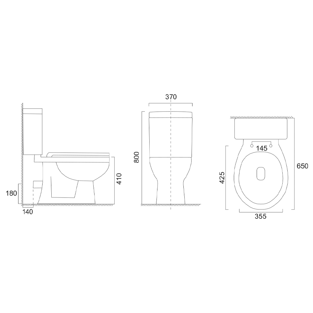 Mereo WC kombi, RIMLESS, zadní odpad s armaturou, 12 ks