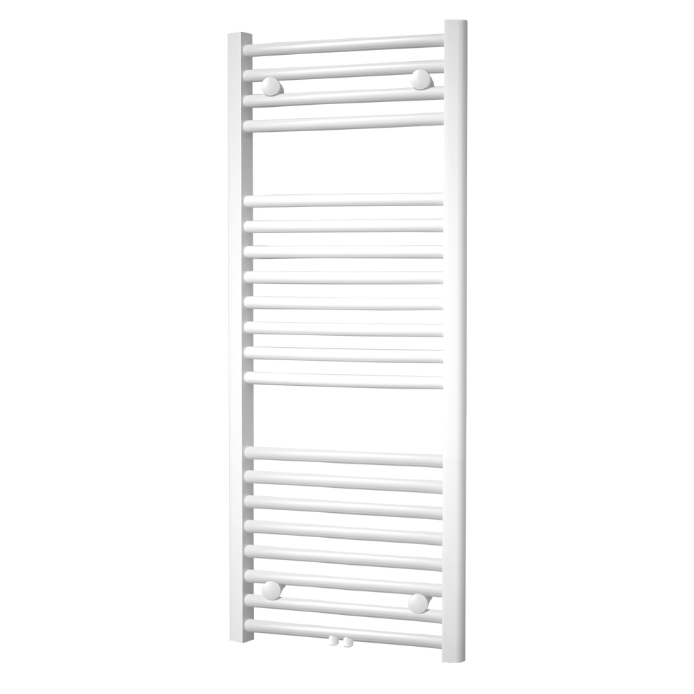 Mereo Otopný žebřík, rovný, 450x1850 mm, bílý, středové připojení