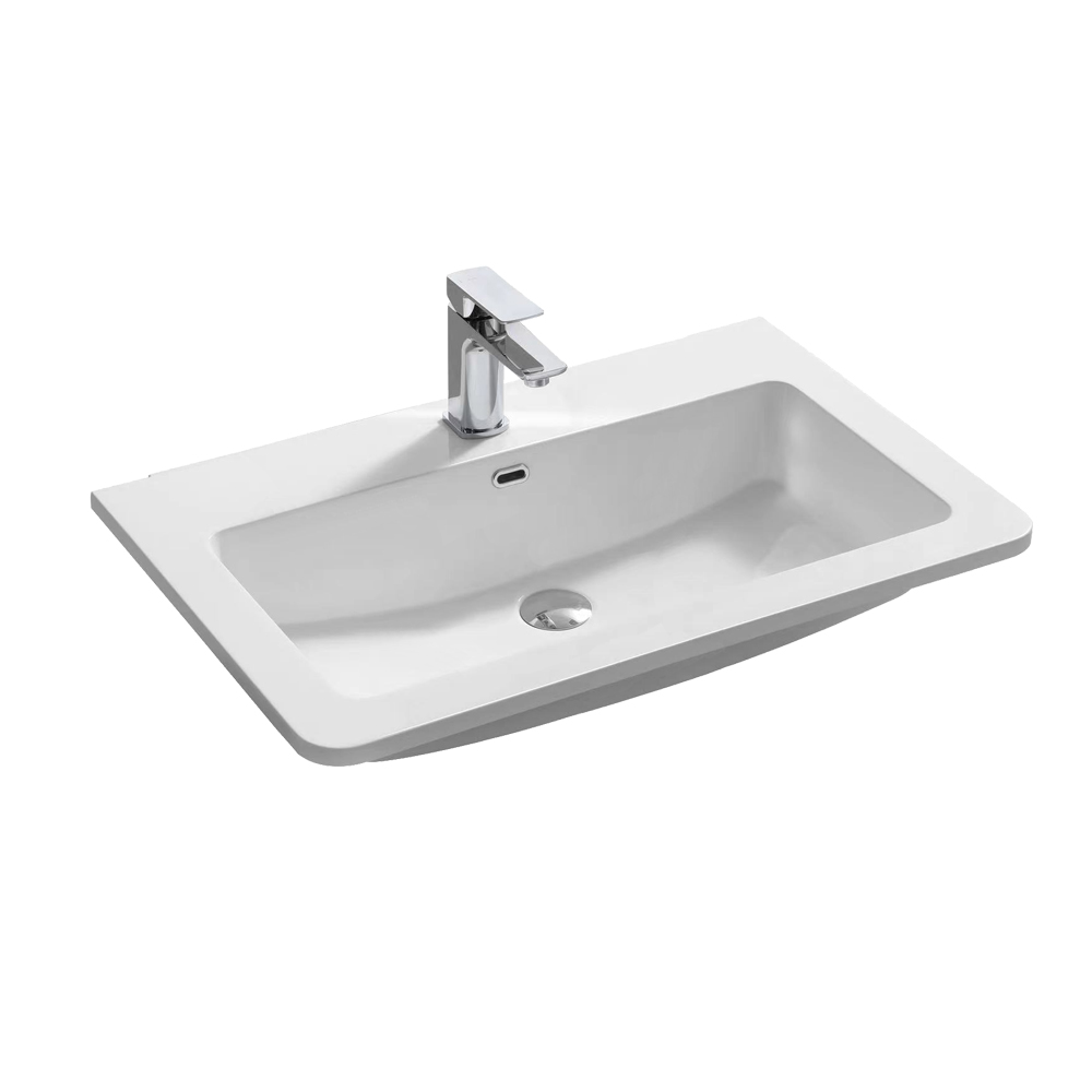 Mereo Nábytkové  umyvadlo, 81x46,5x16 cm, litý mramor, bílé