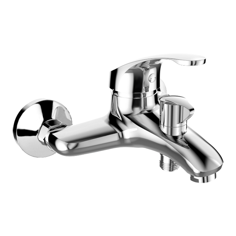 MEREO Vanová nástěnná baterie, Sonáta, 150 mm, s keramickým přepínačem, bez příslušenství, chrom (CB90104N)