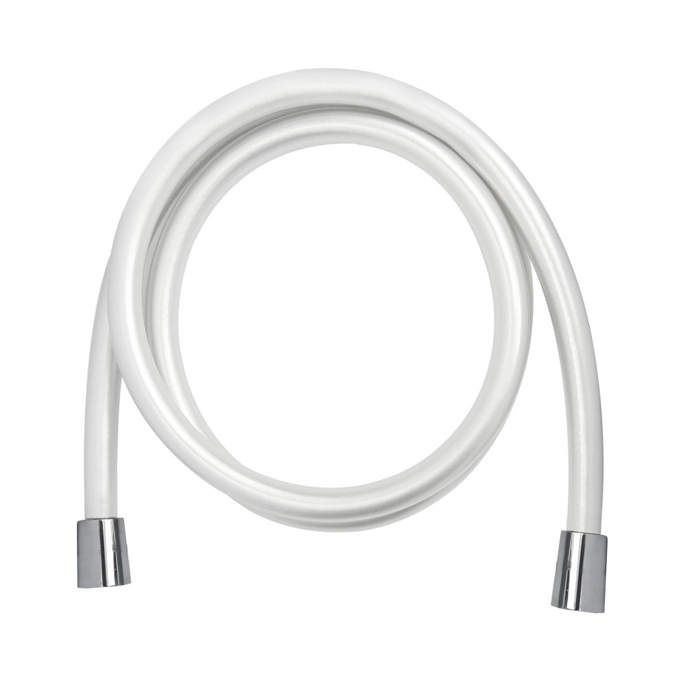Mereo Sprchová hadice bílá, lesklá 150 cm, systém zabraňující překroucení