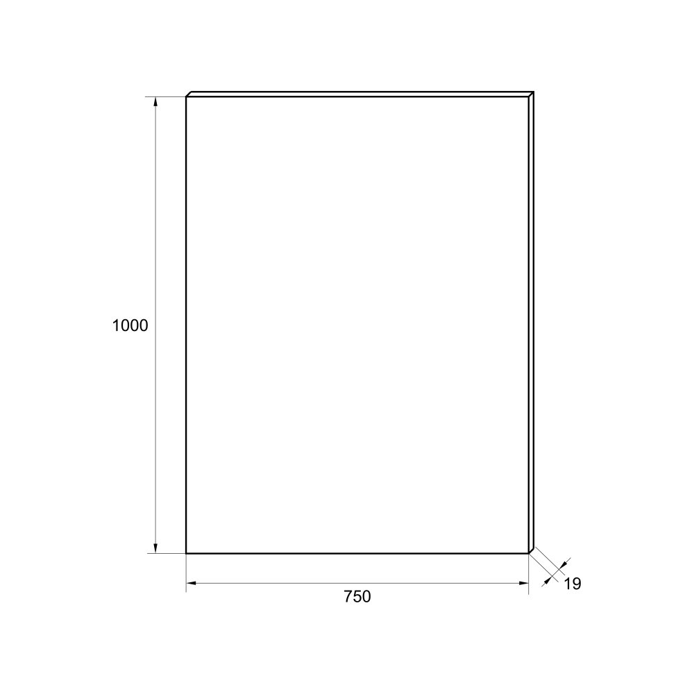 Mereo Zrcadlo 100x75x1,9 cm (CN694J)