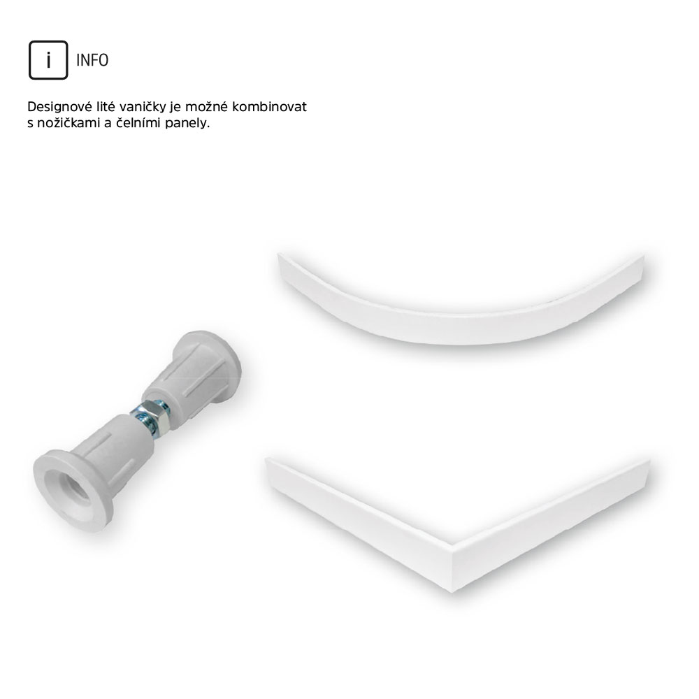 MEREO Čtvercová sprchová vanička s hranatým krytem sif., 90x90x3 cm, vč. sif., bez nožiček, litý mramor (CV35KS)