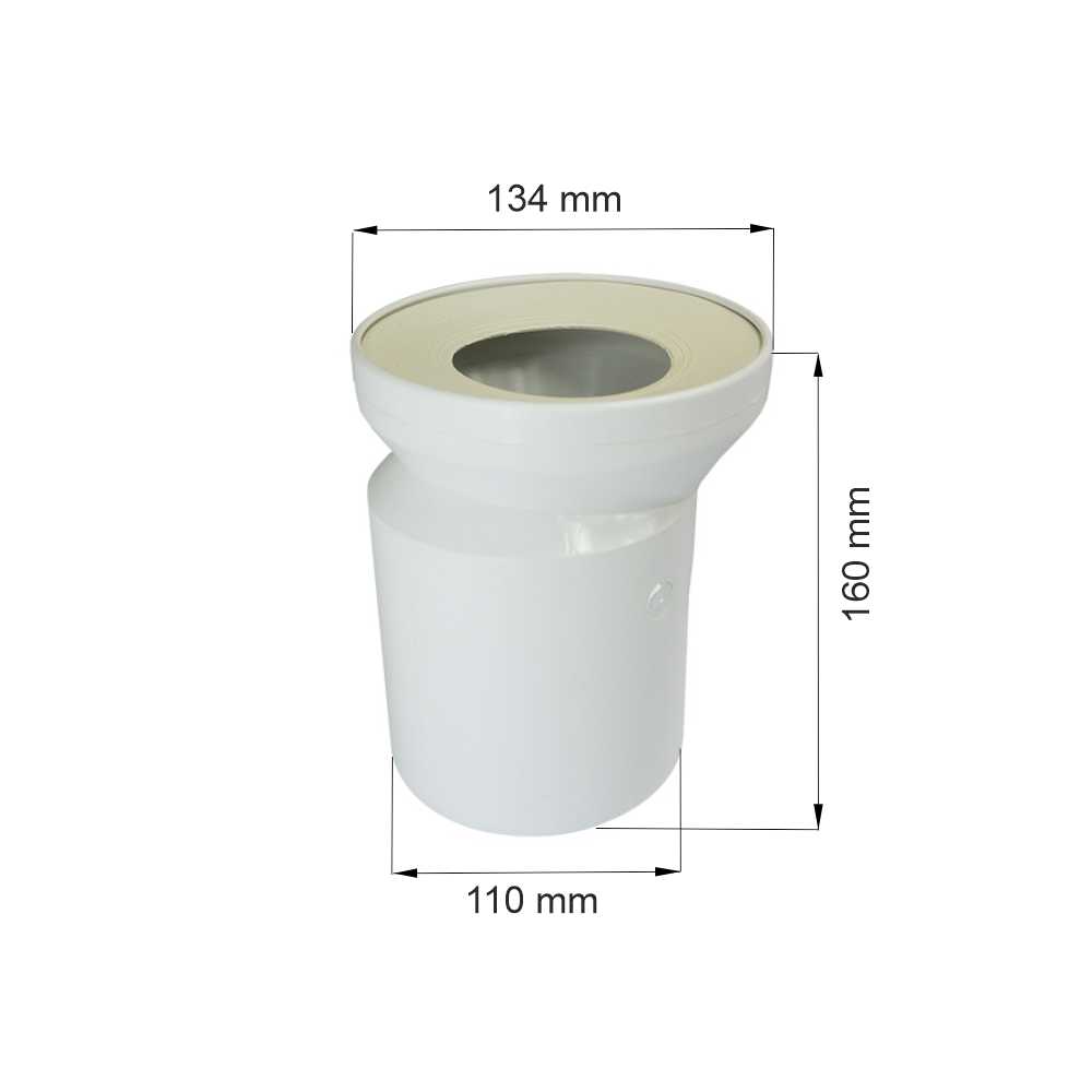 Aliaxis Připojovací kus DN 100/D 110, 155 mm, s excentrickým hrdlem, ø 110 mm (PR7096C (58206010000))