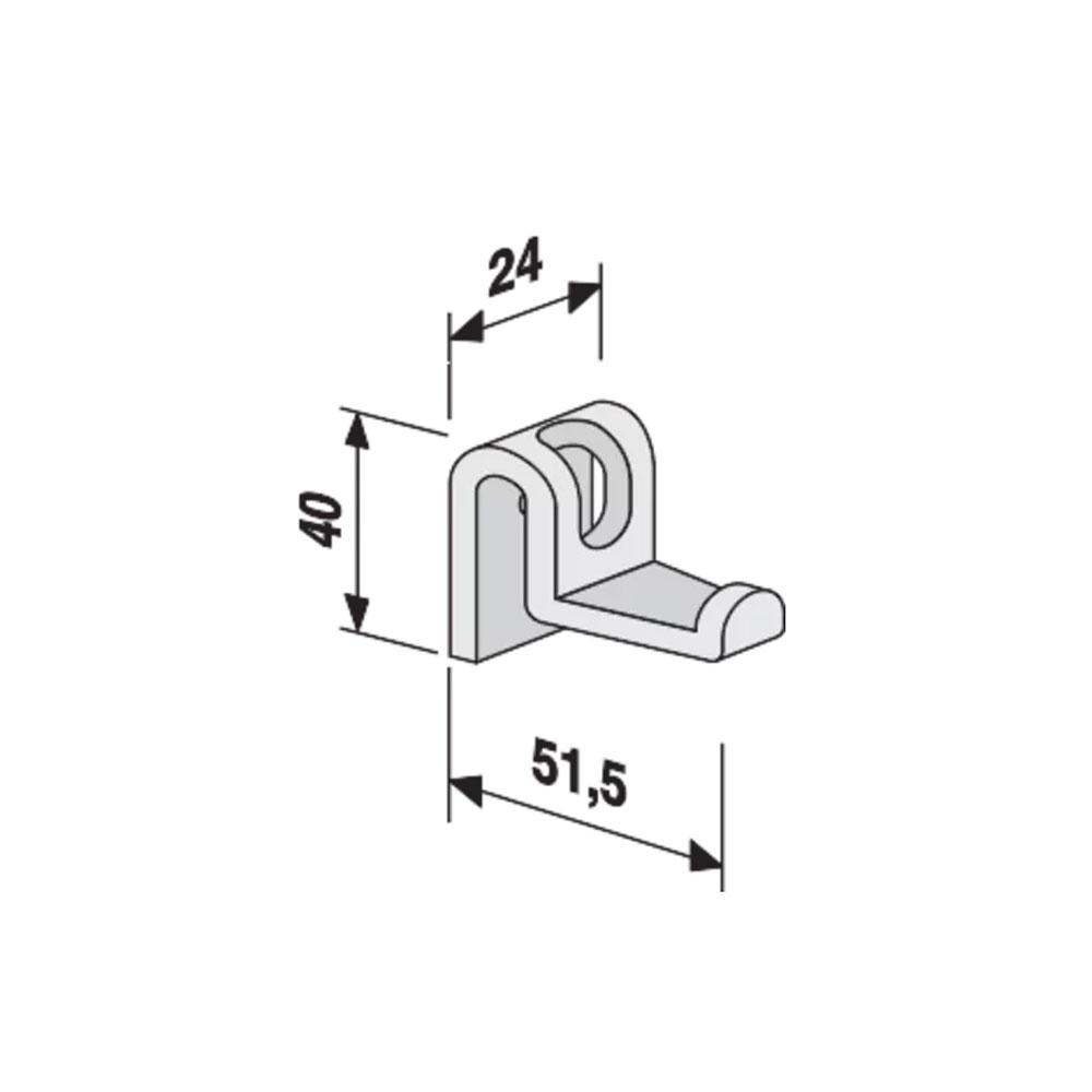 Háčky pro umyvadlo Multiset, antracit, 4 ks (PR7181H (60A04000099))