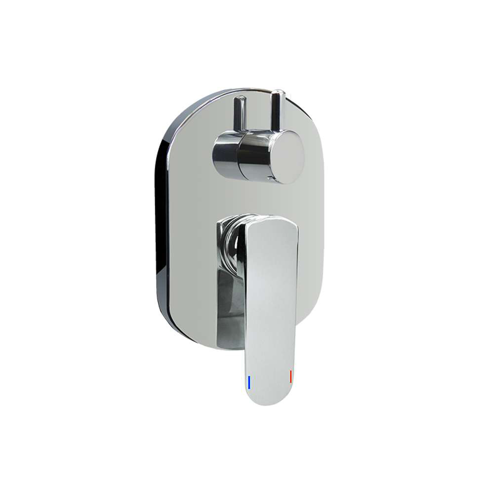 MEREO Sprchová podomítková baterie s přepínačem, Mada, Mbox, oválný kryt, chrom (CBQ60106MB)