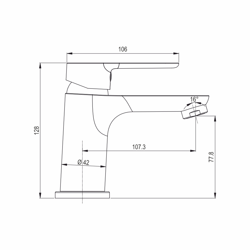 Mereo Umyvadlová stojánková baterie, Zuna, bez výpusti, chrom