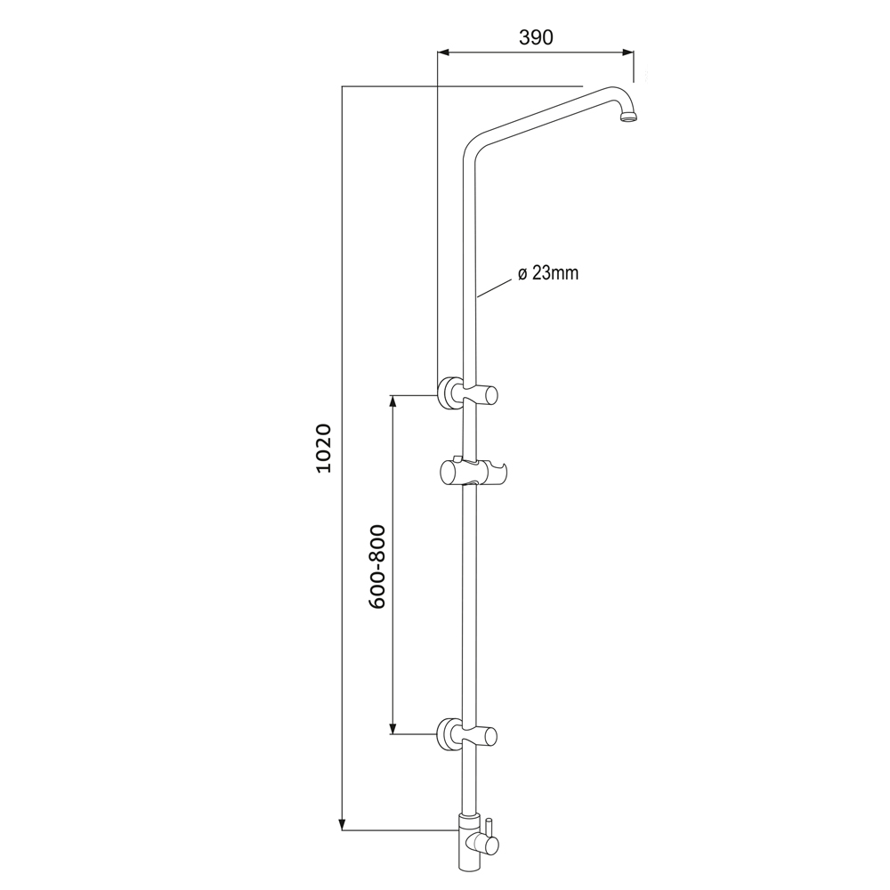 MEREO Sprchová souprava Sonáta bez příslušenství (CB60101S)