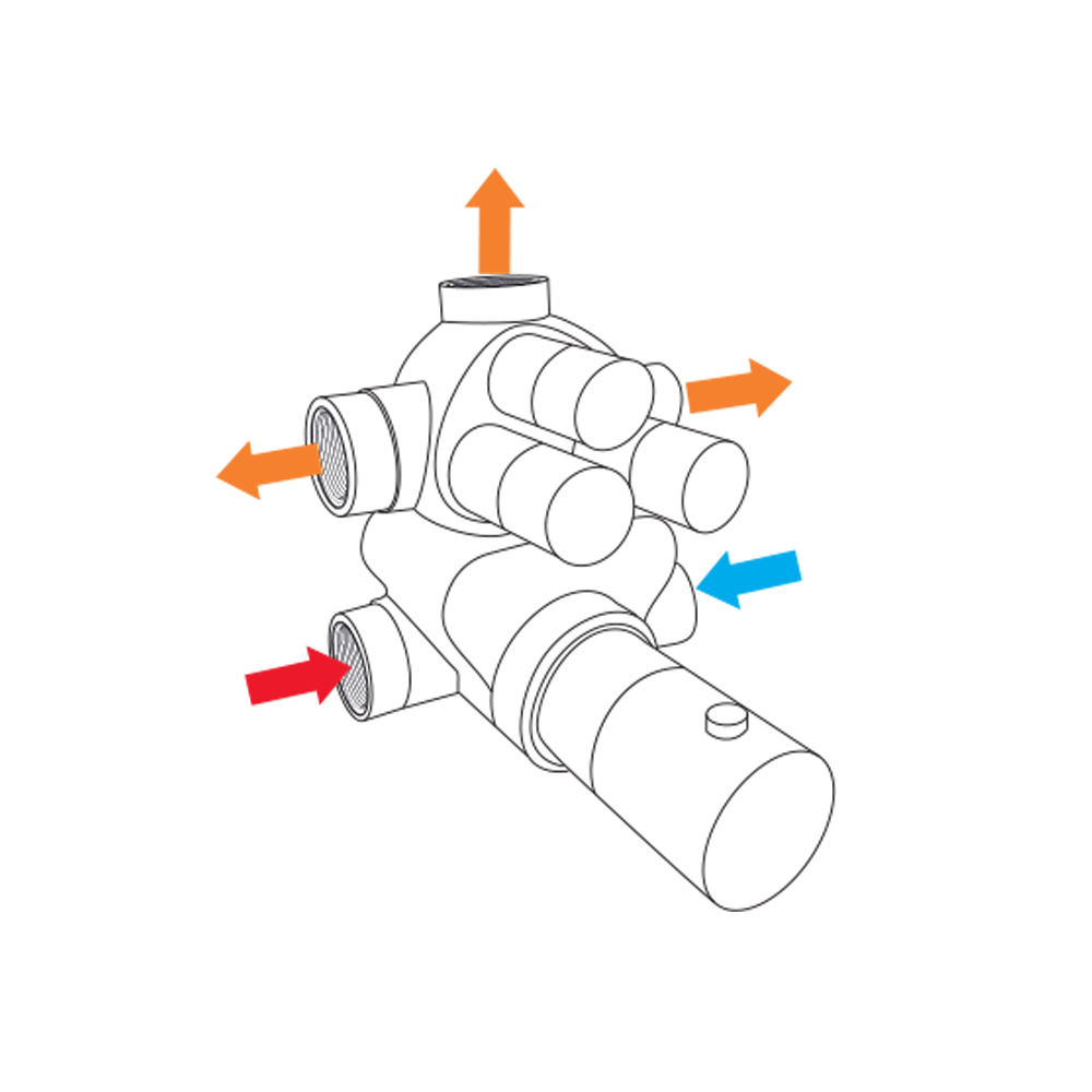 Mereo Sprchová sada s podomítkovou baterií - 3 cestná - oválný kryt