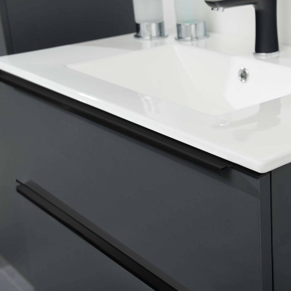 Mereo Mailo, koupelnová skříňka 80 cm, dub Riviera, černé madlo (CN521SBN)